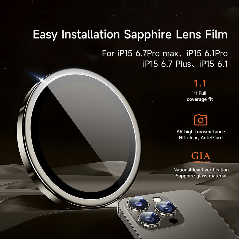 WIWU LG-003 For iPhone 15 Pro Rear Lens Protector Anti-Scratch Camera Lens Film WIWU LG-003 For iPhone 15 Pro Rear Lens Protector Anti-Scratch Camera Lens Film